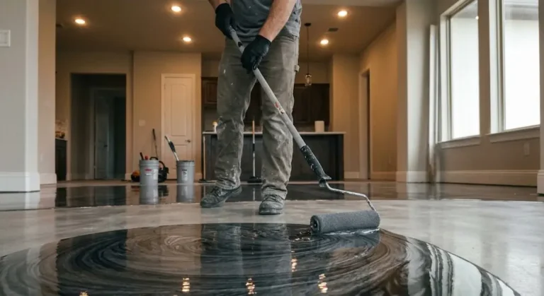 Epoxy Flooring Metallic Roller Round Rock, TX